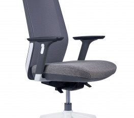 Scaun Tesla 30.12.62, sezut tapitat, spatar mesh, brate 3D, suport lombar